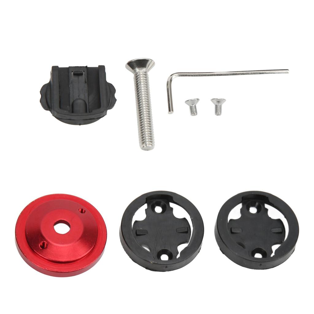 Bicycle Computer Mount CNC Anode 28.6mm Front Fork Diameter 304 Stainless Steel Screws Bike Stem Headset Cover Mount Red