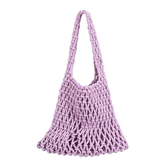 Hand Braided Tote Bag Large Capacity Boho Handbag Women Summer Beach Tote Rope Braided