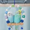 Parrots Swing for Birdcage Hanging-Perch Stand Cockatiel Ladder Birdcage Swing Climbing Ladder Toy for Parakeets Budgies