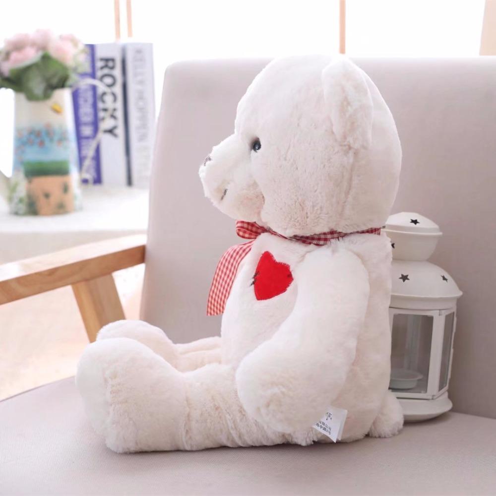 1pc 35/50cm Lovely Teddy Bear Plush Toys Stuffed Cute Bear with Heart Doll Girls Valentine's Gift Kids Baby Christmas Brinquedos