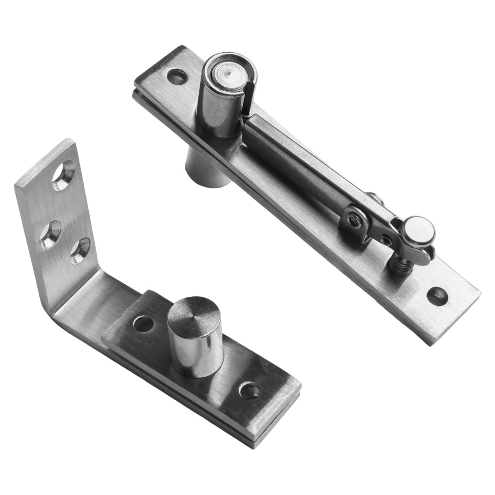 

Door Top Bottom Door Pivot Hinges Hardware Heavy Duty L-shaped Pivot Hinge Revolving Silver Stainless Steel 1 Set