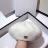 Autumn and Winter Women Beret Angola Rabbit Fur Beret Female Warm Octagonal Hat Fashion Painter Hat  High-quality Cap