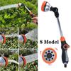 Adjustable Handle Garden Hose Water Spray Gun 8 Spray Nozzle Long Rod Garden Sprinkler for High Plants Car Washing Use