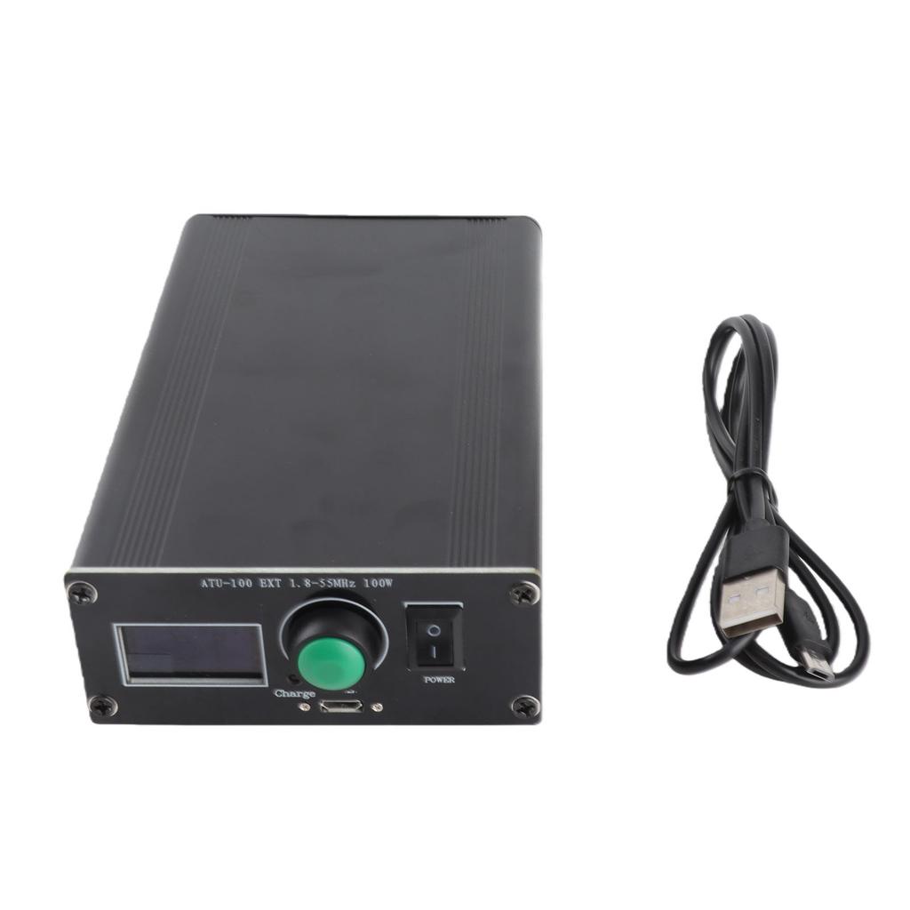 Antenna Tuner Mini Automatic for Radio Equipment 1.8 55MHz 0.96IN with Housing ATU‑100