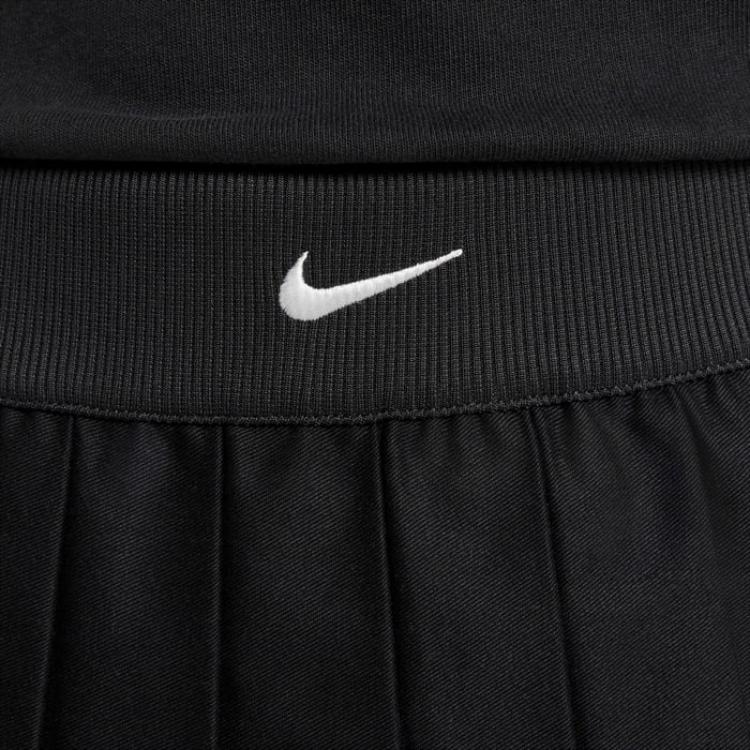 Nike Sportswear Woven Comfortable Casual Dress Kids Dresses Black White FZ5565-010