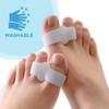 1 Pair Silicone Two Hole Toe Separator Comfortable Breathable Bunion Corrector Relieve Pain Toe Protector