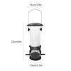 Hanging Bird Feeder Iron Cover Bottom Bird Feeder PVC Bird Food Dispenser Wild Bird Feeder