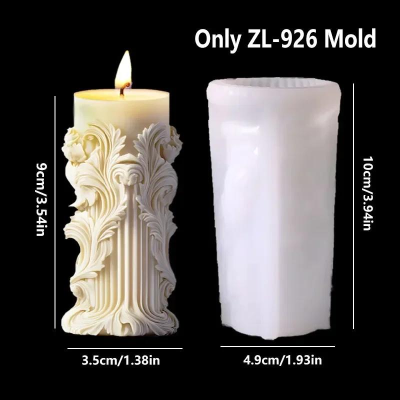 

3D Lily flower relief cylindrical candle silicone mold rose flower bouquet relief resin mould blooming peony flower gypsum molds