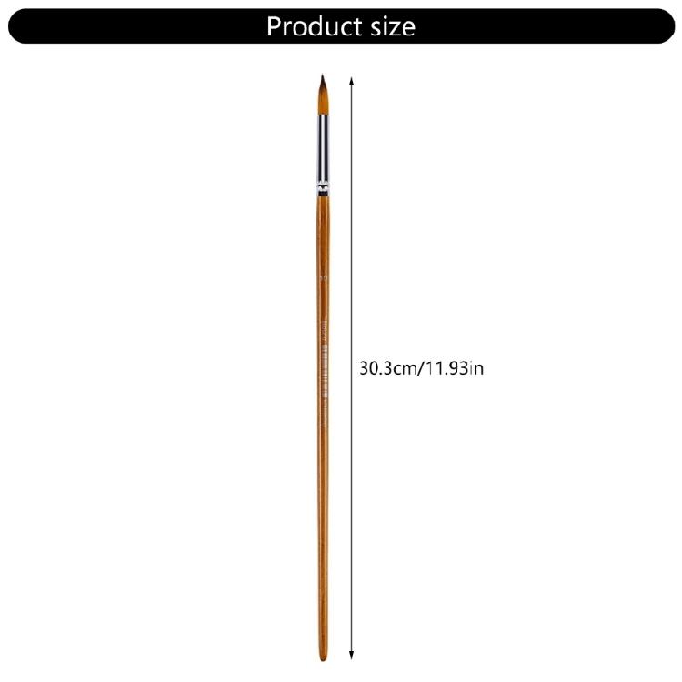Long Handle Artist Paintbrush for Large Canvas Painting Wooden Grip Professional Nylon Bristles Multi Head Avaliable