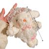Cute Design Plush Rabbit Doll Pendant Fluffy Rabbit Plush Ornament  Girl'S Gift