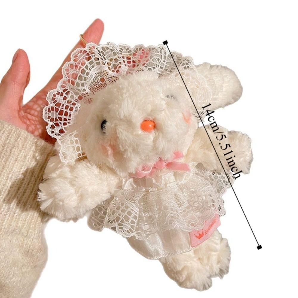 Cute Design Plush Rabbit Doll Pendant Fluffy Rabbit Plush Ornament Girl'S Gift