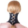 Lockable PU Leather Neck Collar Posture Restraints Roleplay Half/Full Face Mask Bondage Harness  Adult Game Sex Toys