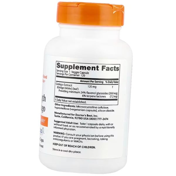 Ginkgo Biloba, Ginkgo 120 Forza Extra, Doctor's Best  120vegcaps (71327003)