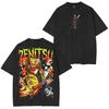 Manga Demon Slayer Graphic T-shirt Zenitsu Vintage Washed Oversized T Shirt Men Women Clothing Soft Cotton Short