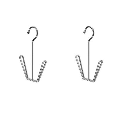 2pcs Stainless Steel Shoe Drying Rack Non-slip Shoes Holder Portable Shoe Hanger for Balcony