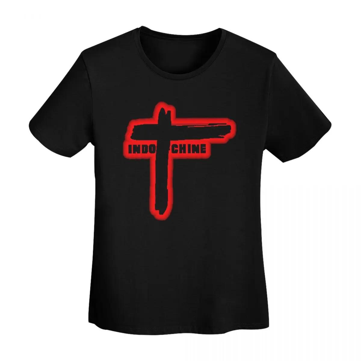 

Indochine TShirt Women Short Sleeve T Shirts ONeck Streetwear Cotton Summer Tees Streetwear 4XL