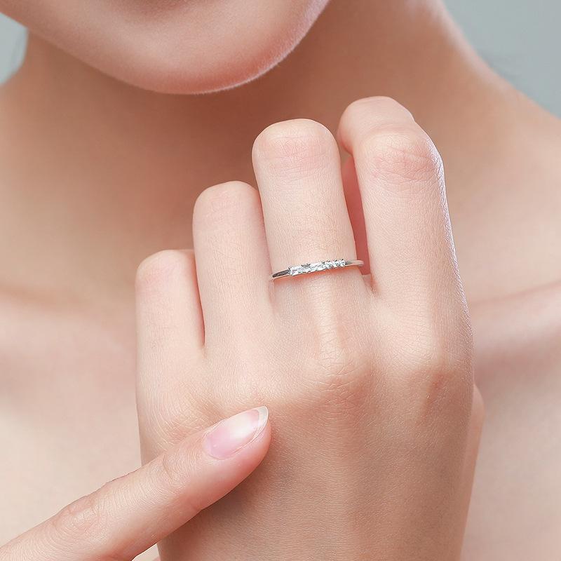 Tancise Klassischer Zirkon-Ring aus 925er-Sterlingsilber, Damenschmuck, Hochzeitsversprechen, Party-Geschenk