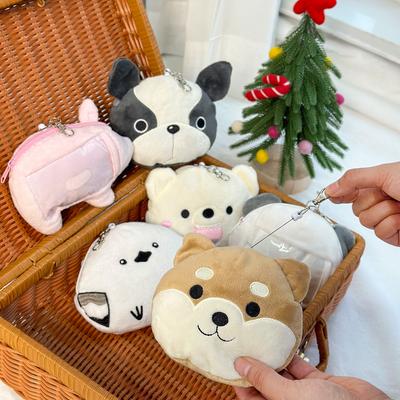 Mini Portamonete Peluche Orso Cartone Animato Borsa per Cuffie Zaino Se È un Ciondolo Bambola Macchina Artiglio 4 Pollici