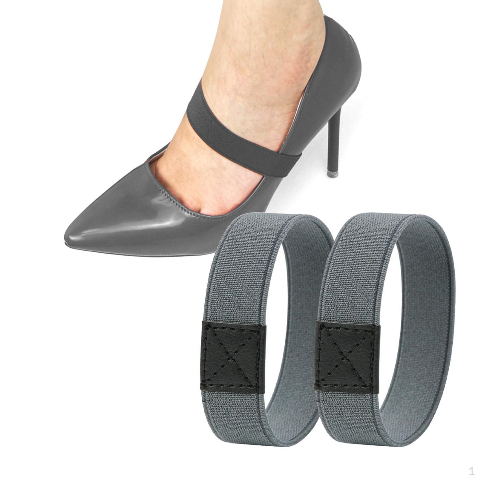

2 шт. эластичные ремешки для обуви для женщин и девочек ремень на лодыжку против распускания шнурков темно-серого