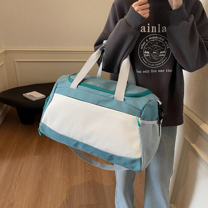 Trendy Water-Repellent Travel Bag with Shoe Compartment for Swimming and Fitness - Single Shoulder Crossbody with Large Capacity