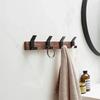 Wooden Clothes Hangers Wall Mounted Beech Clothes Hangers Living Room Brief Clothing Hanger Portable Bedroom Hooks Storage