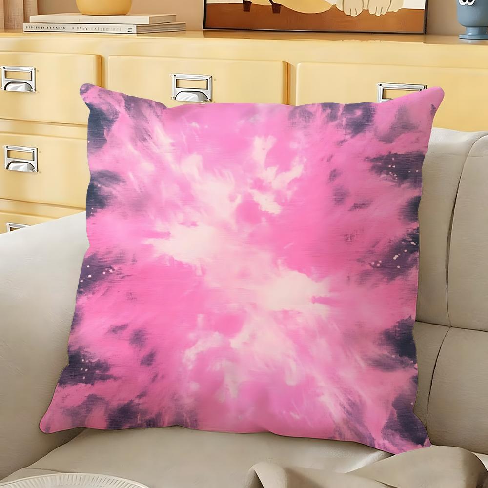 Gradient Tiedye Cushion Cover Soft Durable Reversible Pillow Cover Home Car MultiScene Daily Comfort Pillowcase
