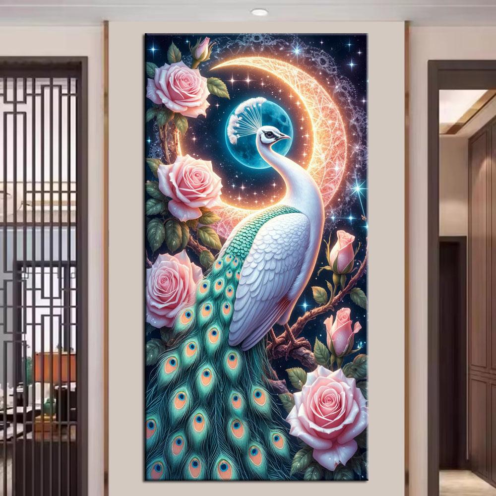 Beautiful Peacocks and Flowers Picture DIY Diamond Painting Cross Stitch Full Drills Diamond Mosaic New Collection Home Decor