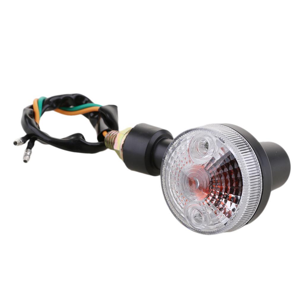 12V Universal Motorcycle Turn Signal Light Round Indicator Lamp Type 2
