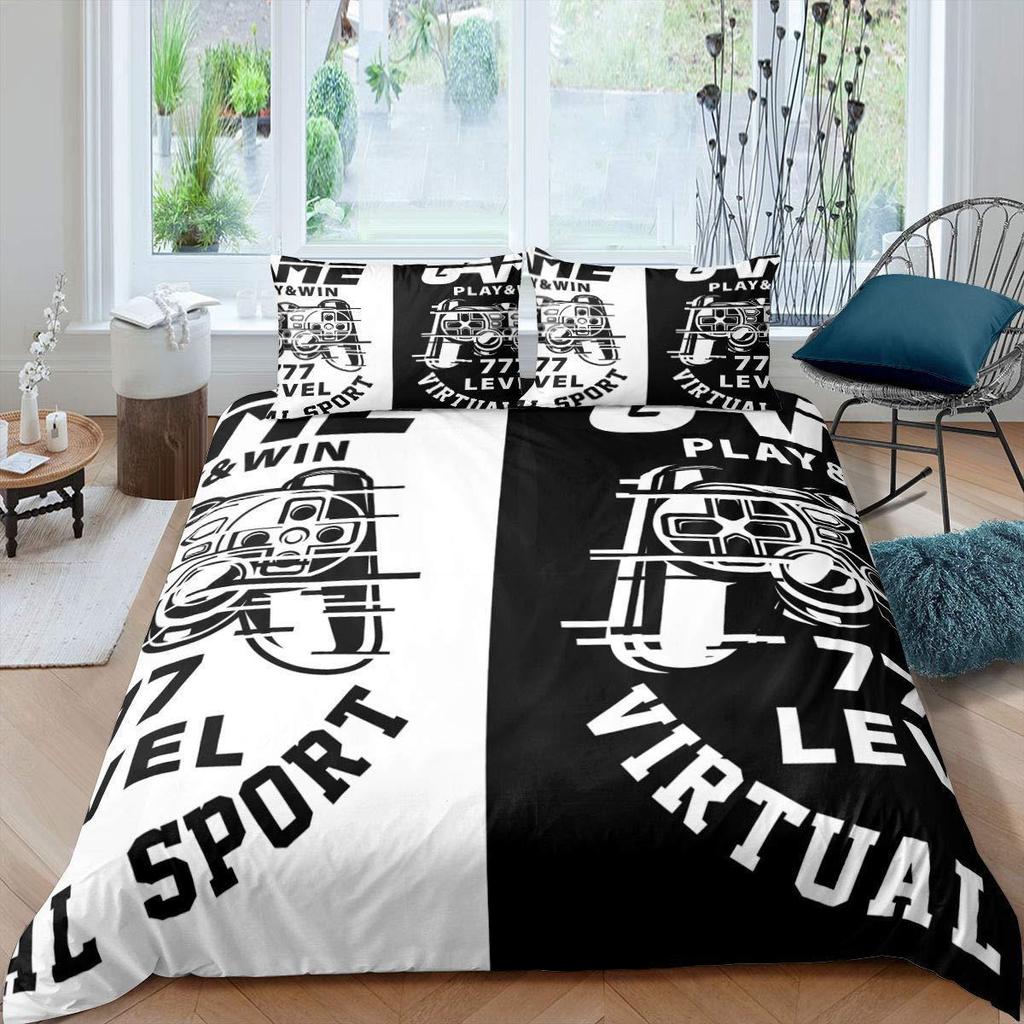 Play Designs Duvet Cover Pillowcase Gaming Bedding Set Video Games Adult Boy Girl Bedroom Decoration Single Double Size
