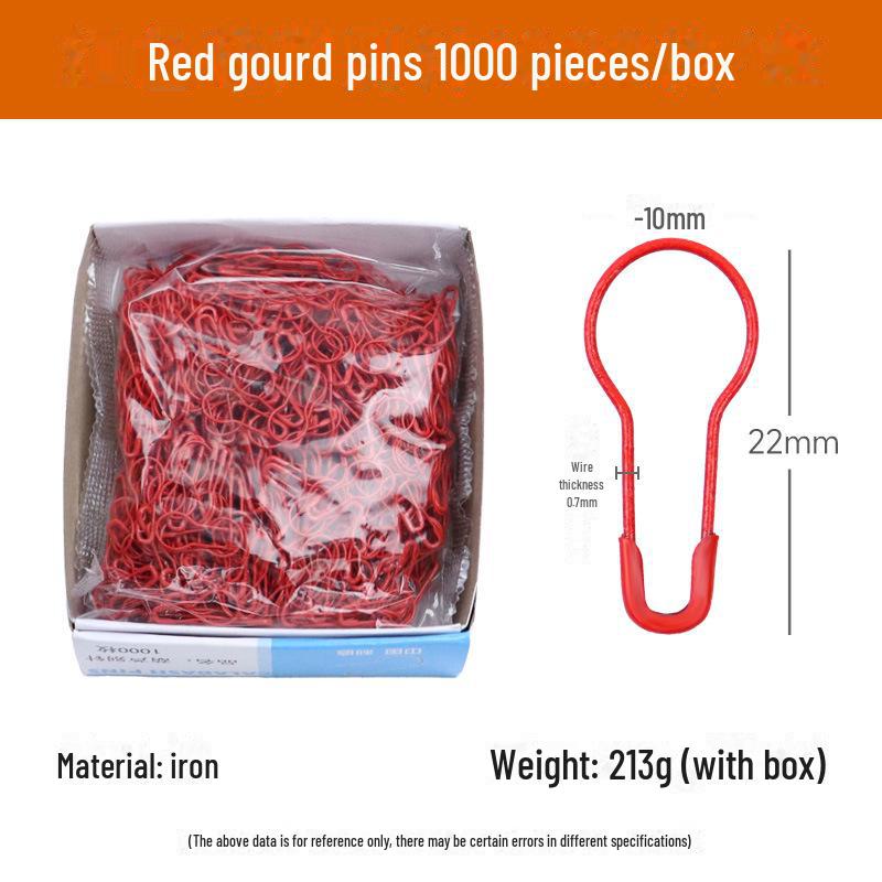 Gourd-Shaped Metal Safety Pins: Iron, Copper, Stainless Steel In Gold, Silver, Black - Clothing Tags/Small Pin Buckles