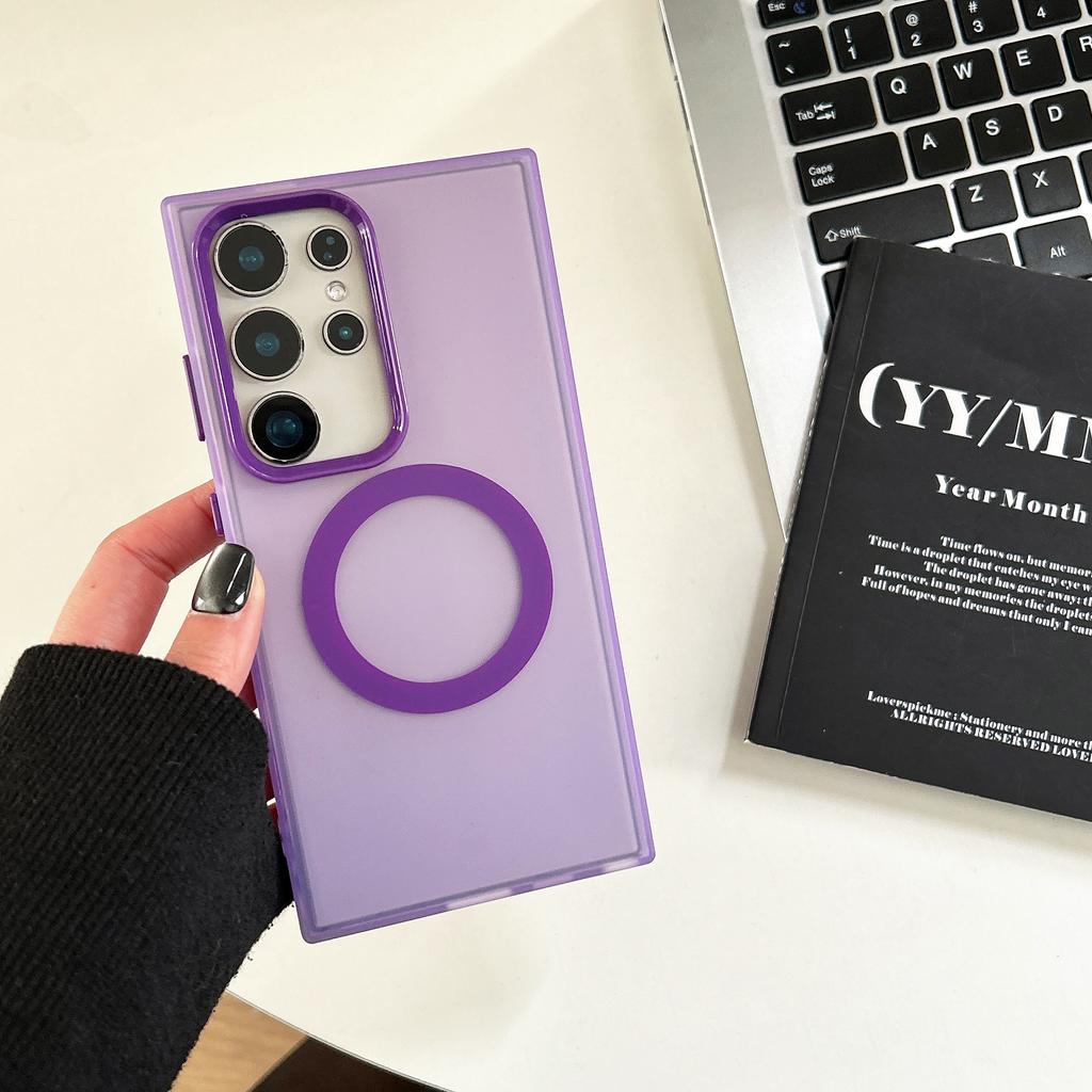 Fashion Matte Clear for Magsafe Case for Samsung Galaxy S26 Ultra Pro S25 Edge S24 S23 Plus A57 A37 A27 A17 A07 A56 A36 A26 A16 Wireless Charge Cover