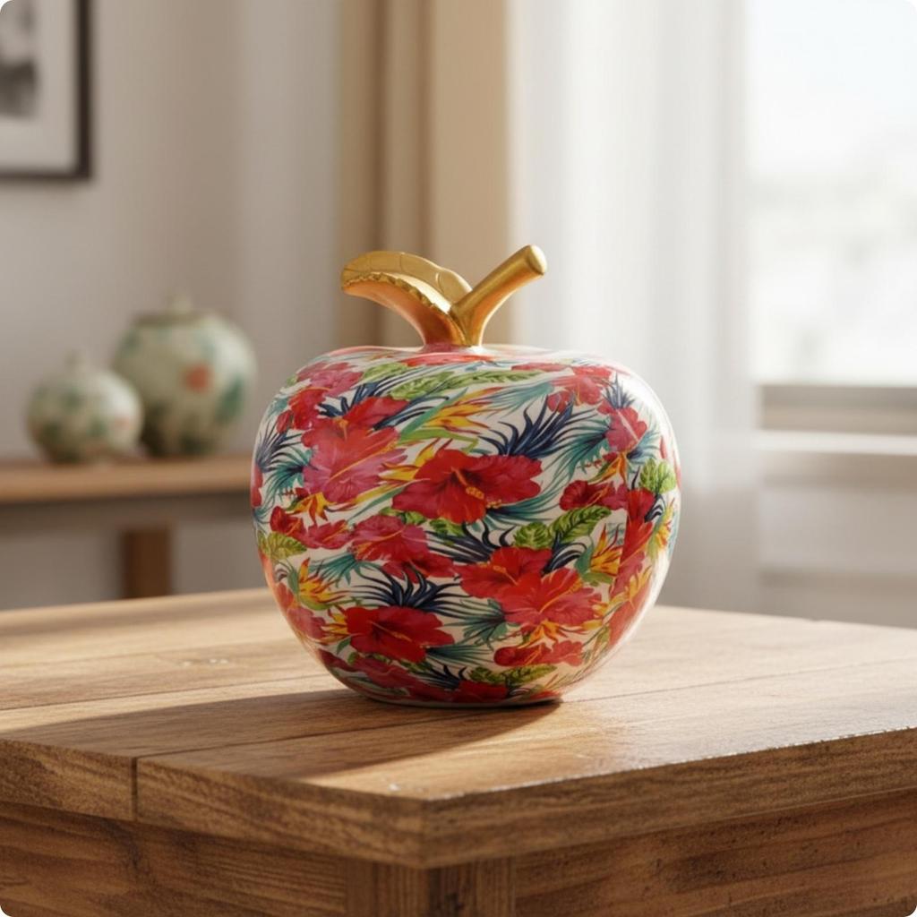 Fruit Candy Jar Lidded with Lid Resin FruitShaped Container for Seasonal Display