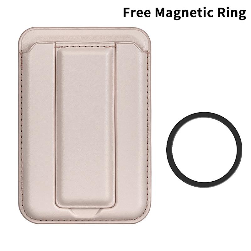 

Universal Leather Magnetic Wallet Phone Stand For Iphone 15 16 Pro Max Magsafe Magnetic Card Holder For Samsung S24 Xiaomi 14 as the picture