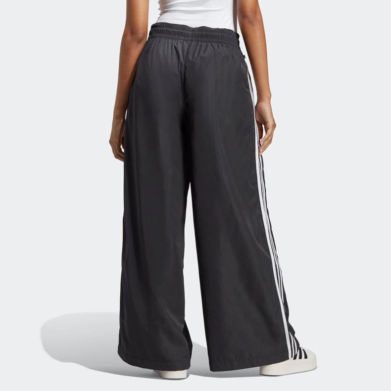 adidas Originals Logo Print Straight Leg High Waist Vintage Loose Casual Pants Women Pants Black IP7137