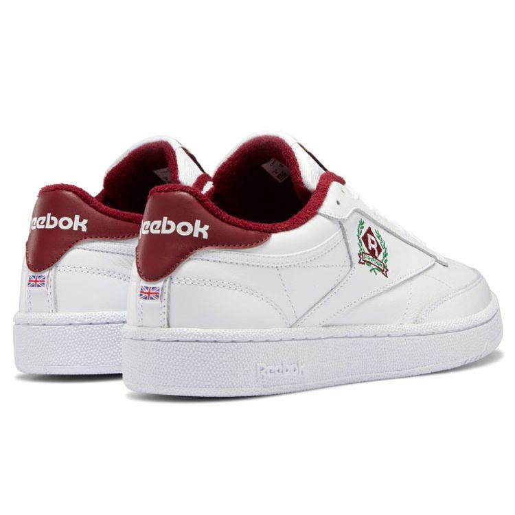 Reebok Club C 85 OG Crest - White Classic Burgundy Men Sneakers Footwear-White H05810