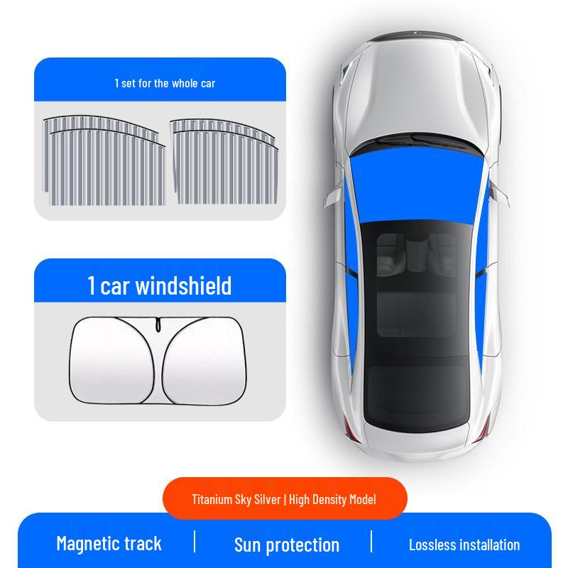 Magnetic Car Sunshade Privacy Curtain No-Install for Rear Seat Windows