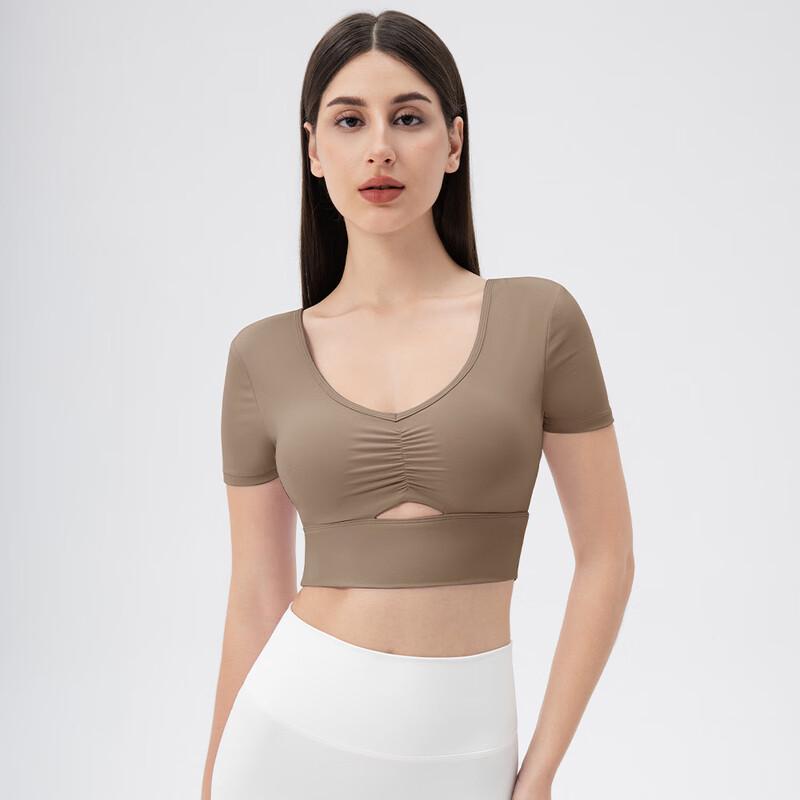 

Women s V-Neck Long Sleeve Fitted Crop Top S