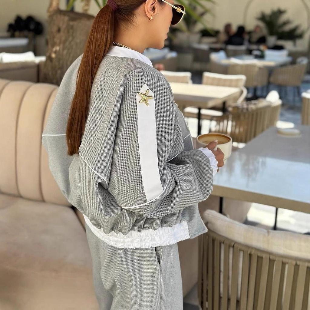 2025 Autumn Women's European Style Cardigan & Pants Two-Piece