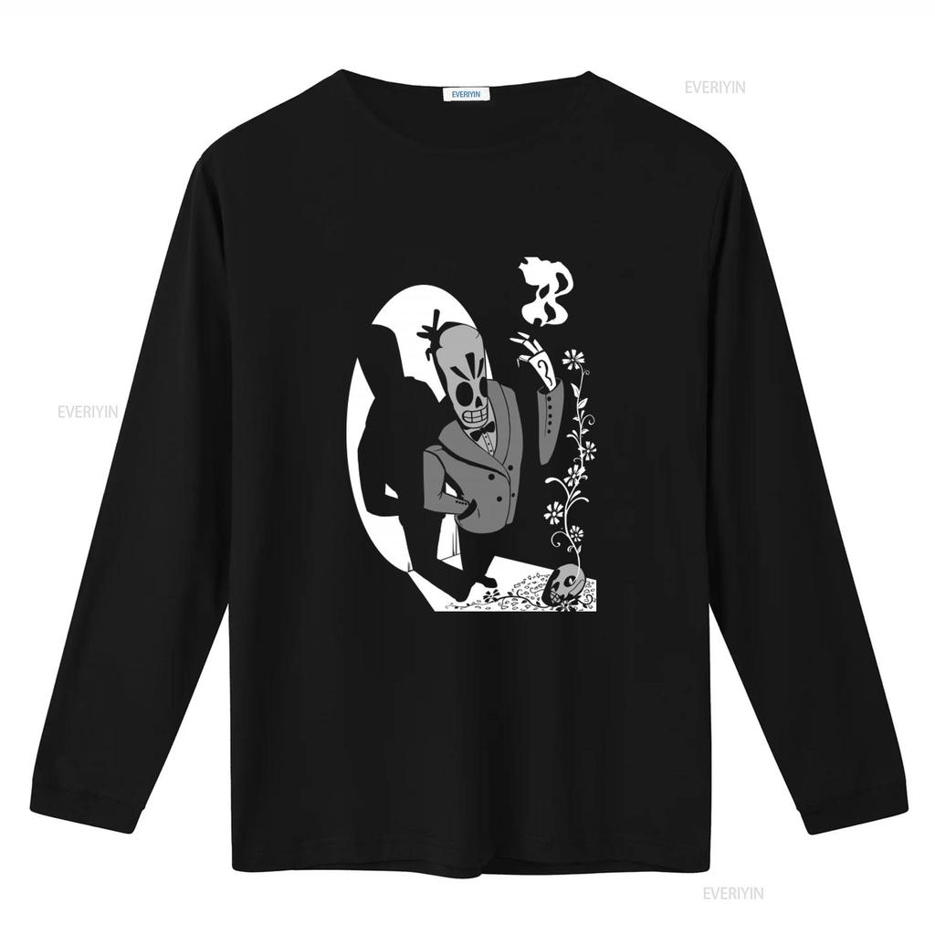 Grim Fandango Gaming Manuel Calavera Retro T Shirt Unique Skull Design Perfect for Gamers and Lovers vintage Washed Casual Soft