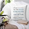 Braver Stronger Smarter Square Pillowcase Polyester Linen Velvet Pattern Zip Decor Throw Pillow Case Home Cushion Cover 45X45