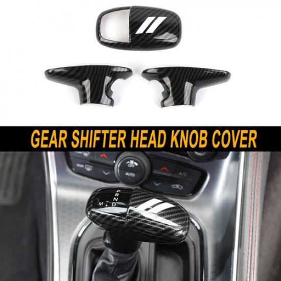 

Carbon Shift Knob Head Cover Trim For Dodge Challenger Charger 15+Durango 18+