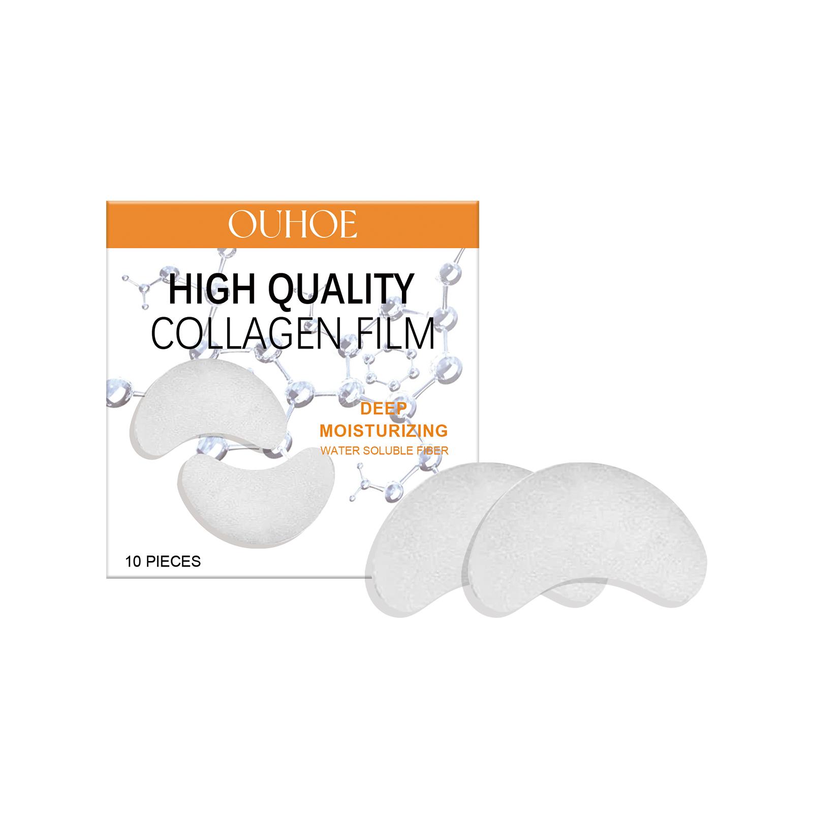 OUHOE soluble Collagen membrane moisturizing Elastic Moisturizing Facial Eye Area Dual-purpose nourishing care membrane 10pcs