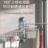Suction Cup Foldable Drying Rack Drill-Free Multi-Clamp Hanger for Socks Towels Household Indoor Balcony Laundry Organizer