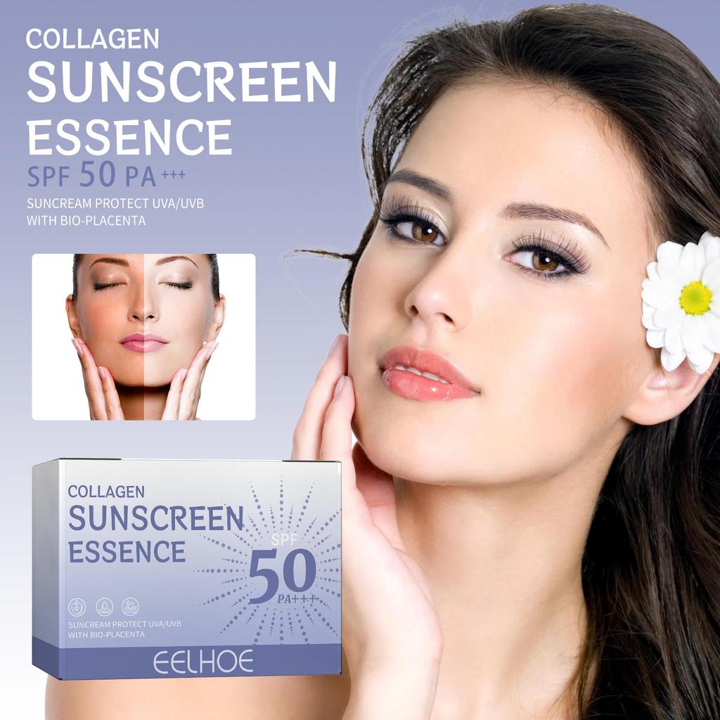 EELHOE Face Essence Collagen Moisturizing Skin Care Refreshing Brightening Rejuvenating Essence Against Strong Sunlight