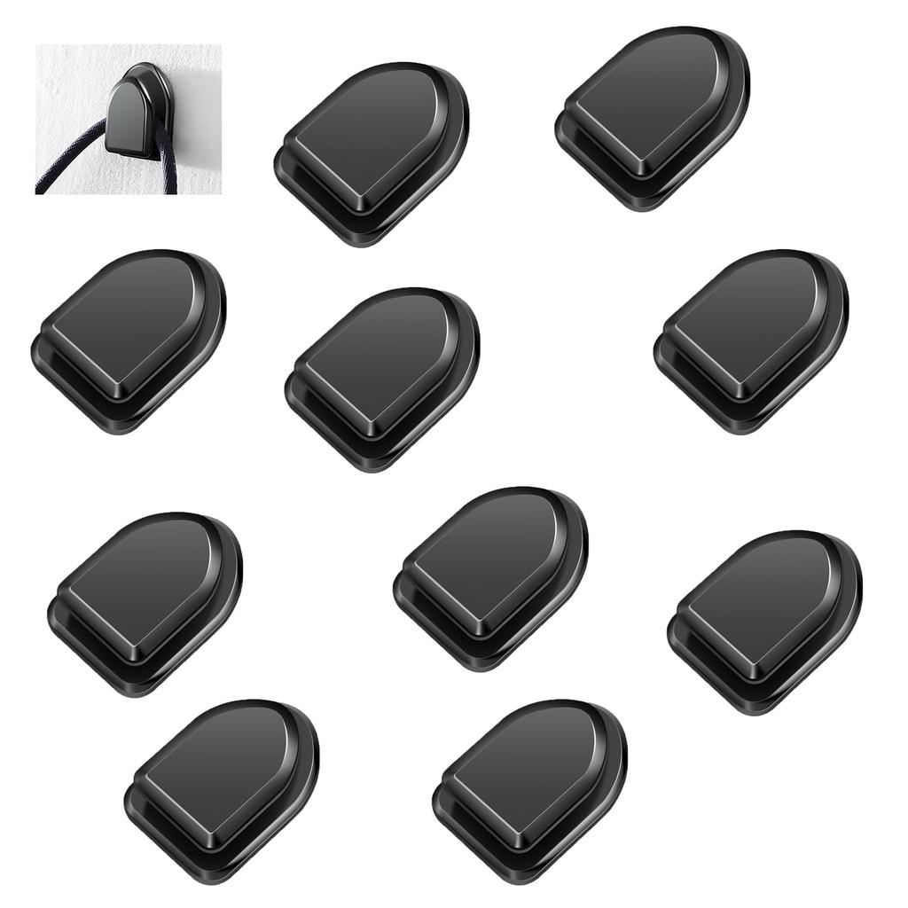 10pcs Mini Hooks, Car Storage Hooks, Self Adhesive, Interior Accessories, Easy Installation, Black