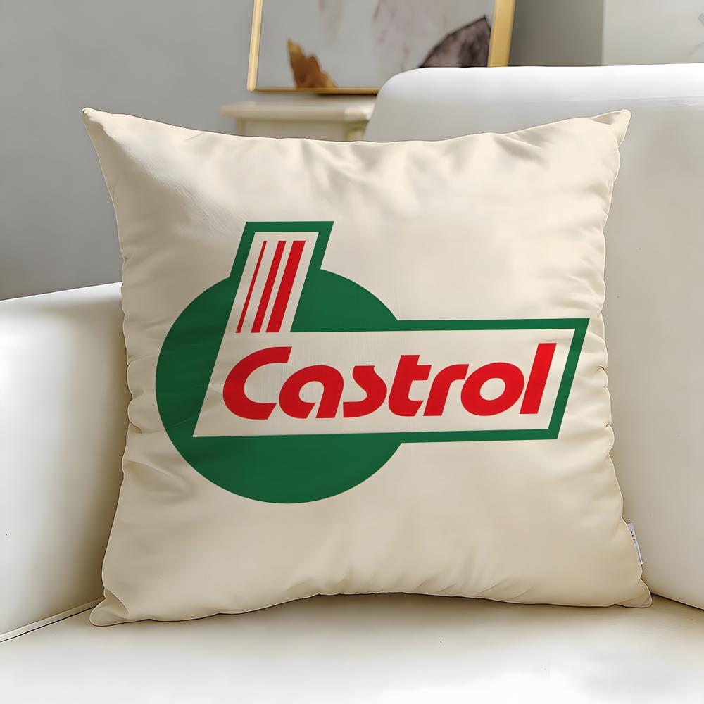 classic brand Castrol Cushion Cover Soft  EasyWash Pillow Case  Versatile for Couch Bed Travel and Office