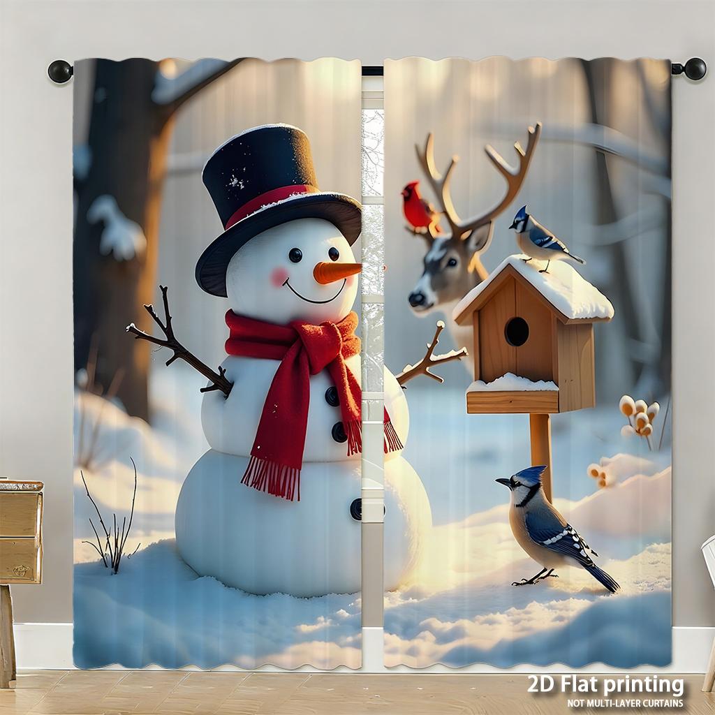 Piece Set High Definition Digital Printed Curtainsautumnsquirrelpumpkinleafcolorfulstylehome Decoration Style Curtain Made Of Polyester