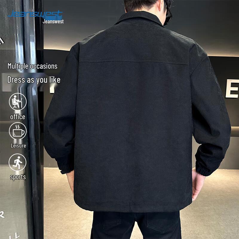 JEANSWEST Men's Business Casual Collared Jacket