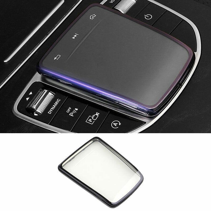 ABS Black Central Console Multimedia Cover Trim 1PCS For Benz C-Class -