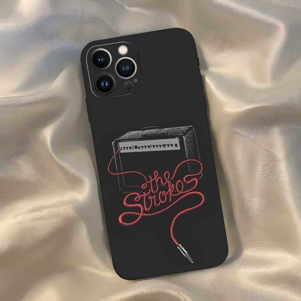 The Strokes Phone Case for Iphone 16 15 14 13 12 11 Pro Max Xr X Xs Mini 8 Plus SE 2022 Black Soft Silicone Cover